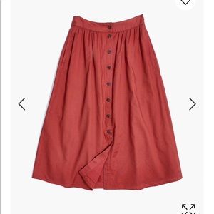 Palisade Button-Front Midi Skirt